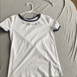 a beautiful baby blue”stay humble shirt” juniorsXS